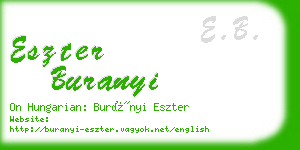 eszter buranyi business card